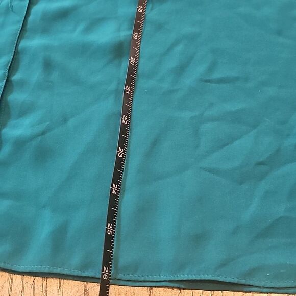 Kenneth Cole Turquoise Button Down Blouse XS - Picture 5 of 8